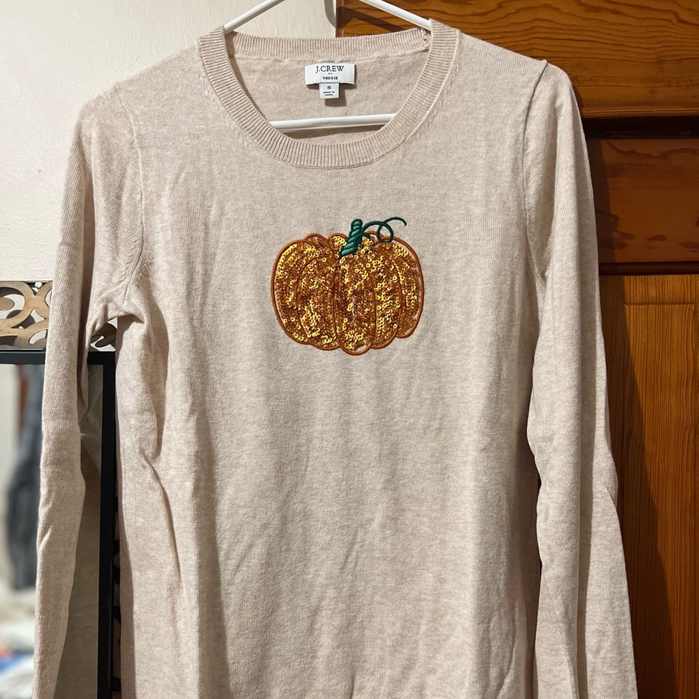 J.Crew pumpkin teddie sweater